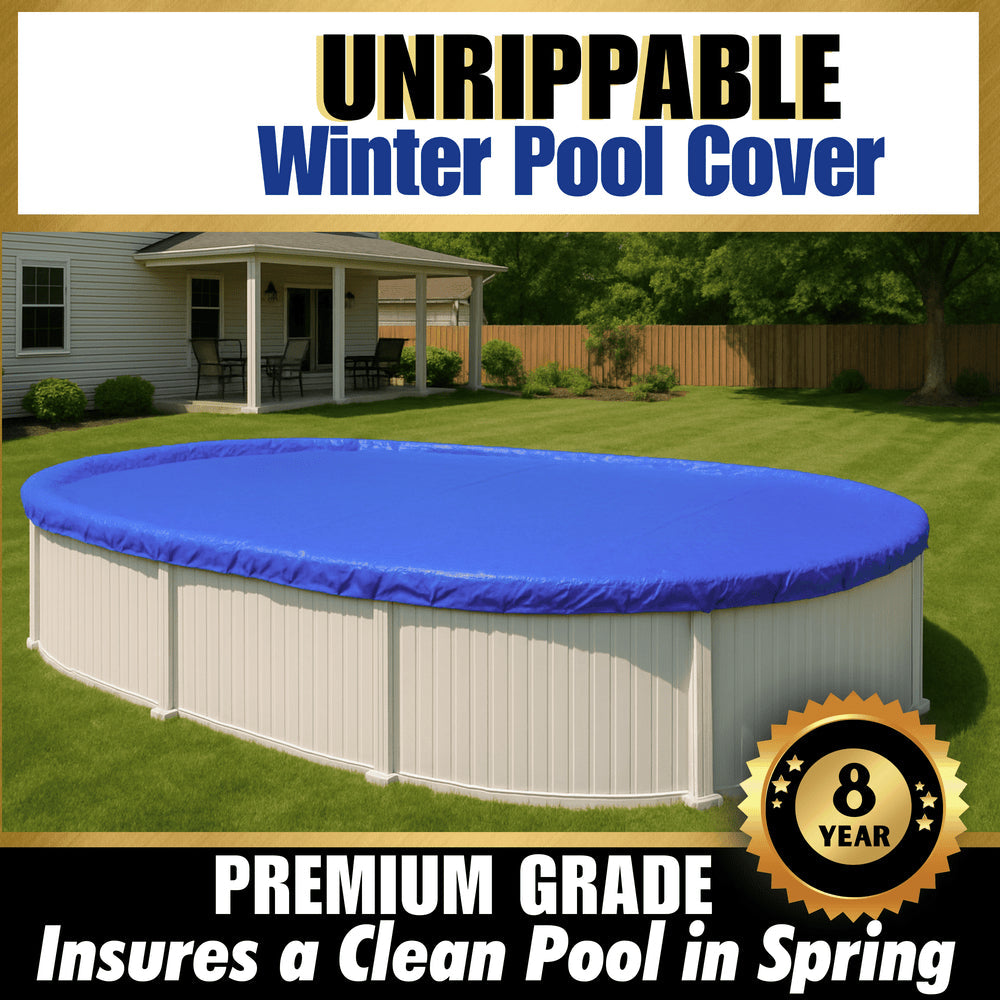Unrippable Above Ground Swimming Pool Tarp Winter Cover Round or Oval