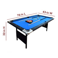 Fairmont 6-ft Portable Folding Billiards Pool Table