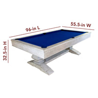 Montecito 8' Billiards Pool Table - Driftwood Finish