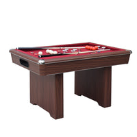 Renegade II 54" Bumper Pool Table - Walnut Finish with Red Felt