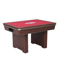 Renegade II 54" Bumper Pool Table - Walnut Finish with Red Felt