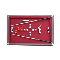 Renegade II 54" Bumper Pool Table - Walnut Finish with Red Felt