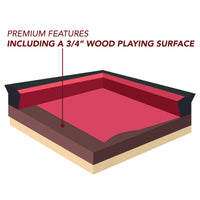 Renegade II 54" Bumper Pool Table - Walnut Finish with Red Felt