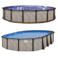 Lagoon Luxe 52" Tall Steel Above Ground Pool Kit plus Starter Package