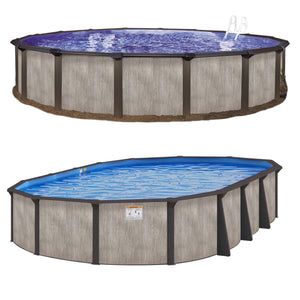 Lagoon Luxe 52" Tall Steel Above Ground Pool Kit plus Starter Package