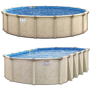 Lake Vista 52" or 54" Tall Steel Above Ground Pool Kit plus Starter Package