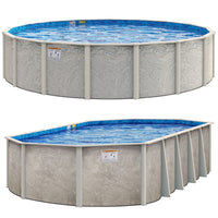Marsh Majesty Salt-Friendly 52" Tall Resin Above Ground Pool Kit plus Starter Package