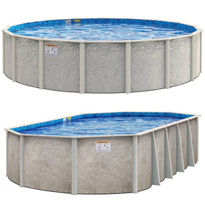 Marsh Majesty Salt-Friendly 52" Tall Resin Above Ground Pool Kit plus Starter Package