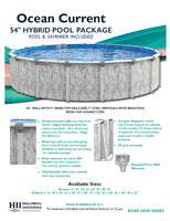 Ocean Current 54" Tall Resin Above Ground Pool Kit plus Starter Package