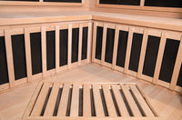 Sonoma 3 Person Hemlock FAR Infrared Corner Sauna with Bluetooth Stereo