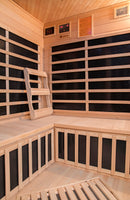 Sonoma 3 Person Hemlock FAR Infrared Corner Sauna with Bluetooth Stereo