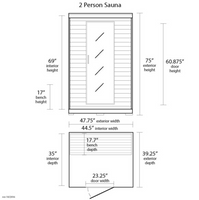 Sonoma 2 Person Hemlock FAR Infrared Sauna with Bluetooth Stereo