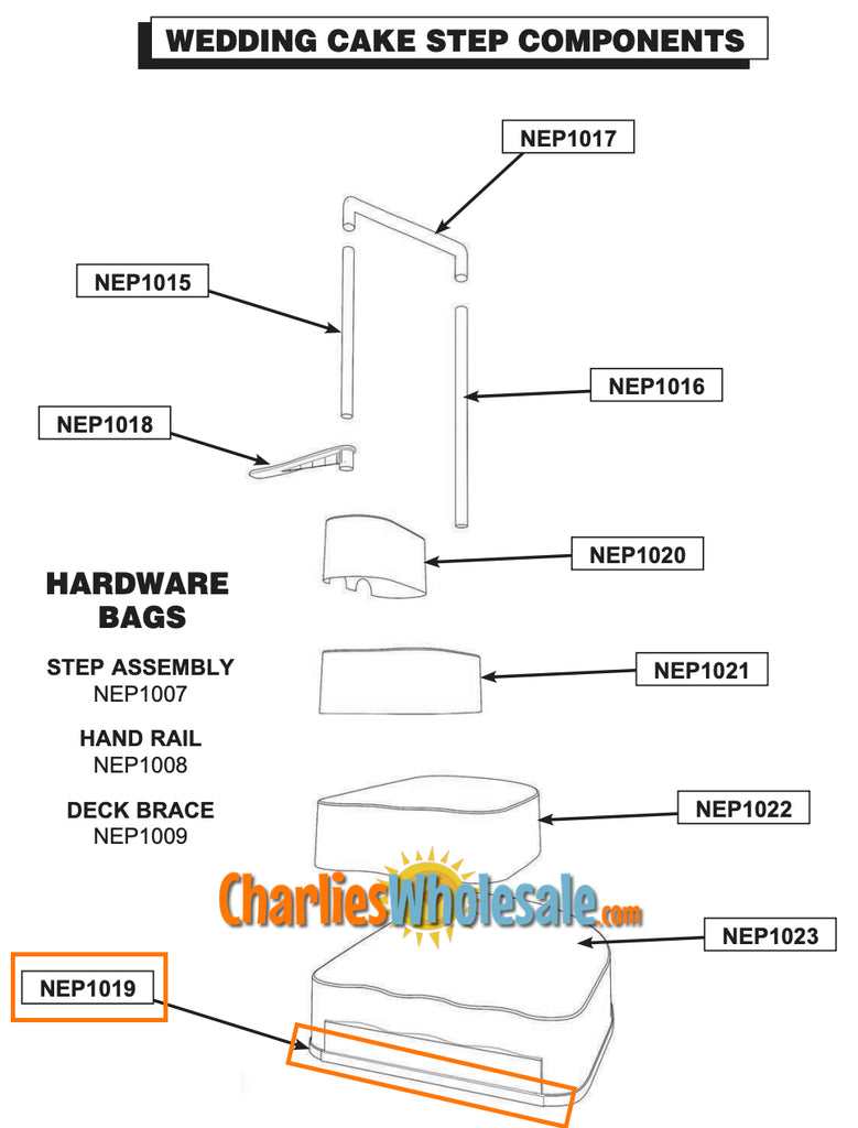 Replacement Part NEP1019 Bottom Step Protection Gasket AC 61972