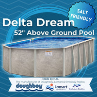 Delta Dream 52" or 54" Tall Aluminum Above Ground Pool Kit plus Starter Package