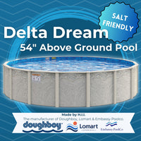 Delta Dream 52" or 54" Tall Aluminum Above Ground Pool Kit plus Starter Package
