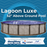 Lagoon Luxe 52" Tall Steel Above Ground Pool Kit plus Starter Package