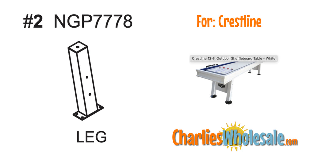 Replacement Part NGP7778 Leg