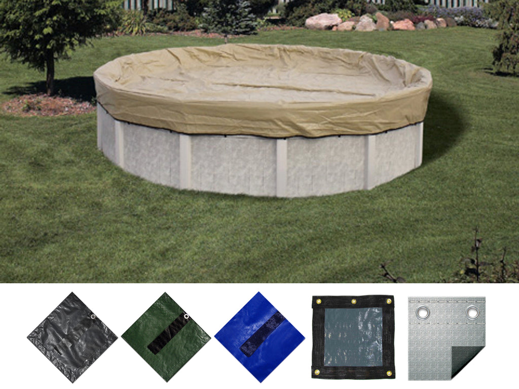 round tarp 20' / 21' Round Above Ground Swimming Pool Tarp Winter Cover