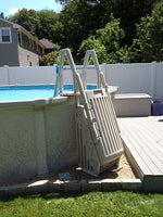 Vinyl Works Taupe Neptune A-Frame Hybrid Ladder & Step Entry System