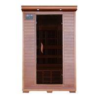 Yukon 2 Person Cedar Deluxe Infrared Sauna with 6 Carbon Heaters