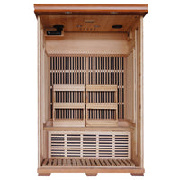 Yukon 2 Person Cedar Deluxe Infrared Sauna with 6 Carbon Heaters