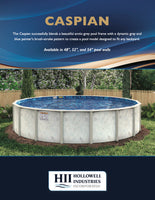 Caspian 48", 52" or 54" Tall Steel Above Ground Pool Kit plus Starter Package