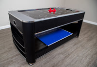 Triple Threat 6' 3-in-1 Combo Game Table w/ Billiards, Ping Pong and Air Hockey