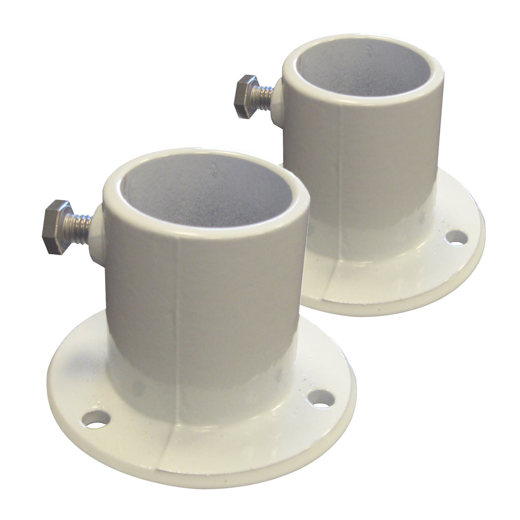 Blue Wave NE1228PR Aluminum Deck Flanges for Above Ground Pool Ladder, Pair, 1.5