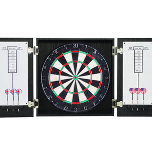 Winchester Regulation 18" Dartboard Cabinet Dart Board Set Steel Tip Darts