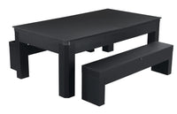 Park Avenue 7' Combo Dining Pool Table plus Table Tennis Set Black