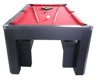 Park Avenue 7' Combo Dining Pool Table plus Table Tennis Set Black