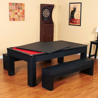 Park Avenue 7' Combo Dining Pool Table plus Table Tennis Set Black