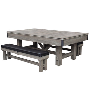 Logan 7-ft 3-in-1 Multi Game Dining Table w/ Benches and Ping Pong
