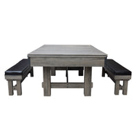 Logan 7-ft 3-in-1 Multi Game Dining Table w/ Benches and Ping Pong