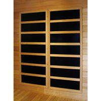 Klondike 4 Person Cedar Infrared Sauna Room with 9 Carbon Heaters