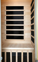 Buena Vista 1 Person FAR Infrared Hemlock Wood Sauna Room with 4 Carbon Heaters
