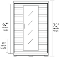 Sahara 2 Person Hemlock FAR Infrared Sauna Room with 5 Ceramic Heaters