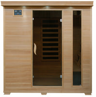Monticello 4 Person Hemlock Infrared Sauna with 9 Carbon Heaters