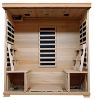 Monticello 4 Person Hemlock Infrared Sauna with 9 Carbon Heaters