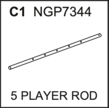 Replacement Part NGP7344 5 Player Rod