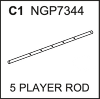 Replacement Part NGP7344 5 Player Rod