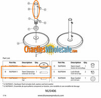 Replacement Part NUP00411 Stem Extension