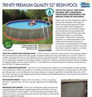 Trinity 52" Tall Salt Friendly Resin Above Ground Pool Kit plus Starter Package