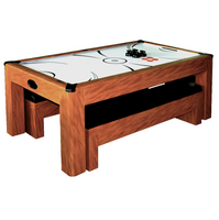 Sherwood 7' Air Hockey + Table Tennis + Dining Combo Set