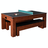 Sherwood 7' Air Hockey + Table Tennis + Dining Combo Set