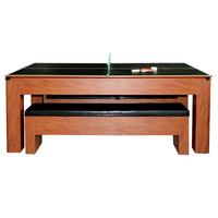 Sherwood 7' Air Hockey + Table Tennis + Dining Combo Set