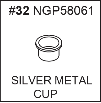 Replacement Part NGP58061 Silver Metal Drink Cup