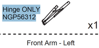 Replacement Part NGP56312 Hinge ONLY for Left Front Arm
