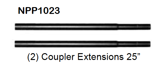 Replacement Part NPP1023 COUPLER EXTENSION 25" SET OF 2