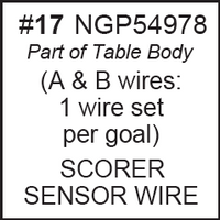 Replacement Part NGP54978 SENSOR WIRE FOR ELEC SCORER (Pair of 2)